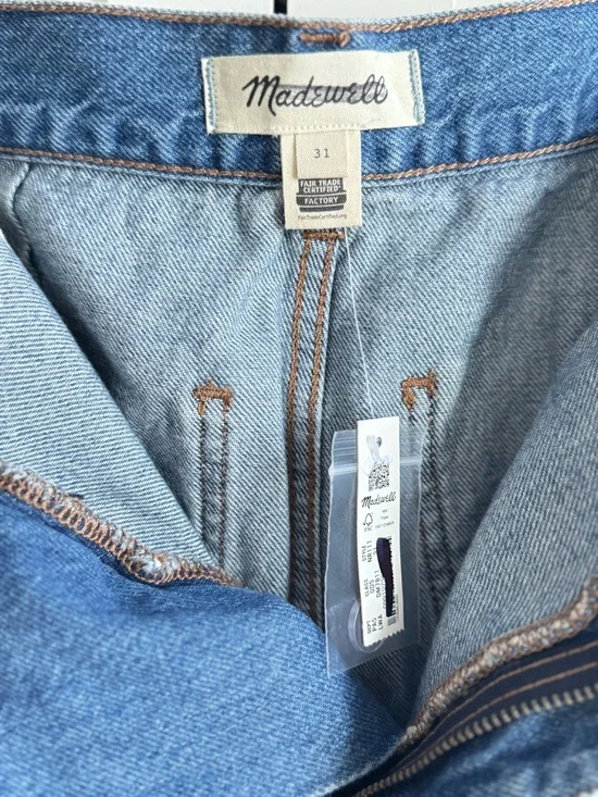 Madewell Denim (Jean) Crossover-Waist Mini Skirt Size 31 - Picture 6 of 7